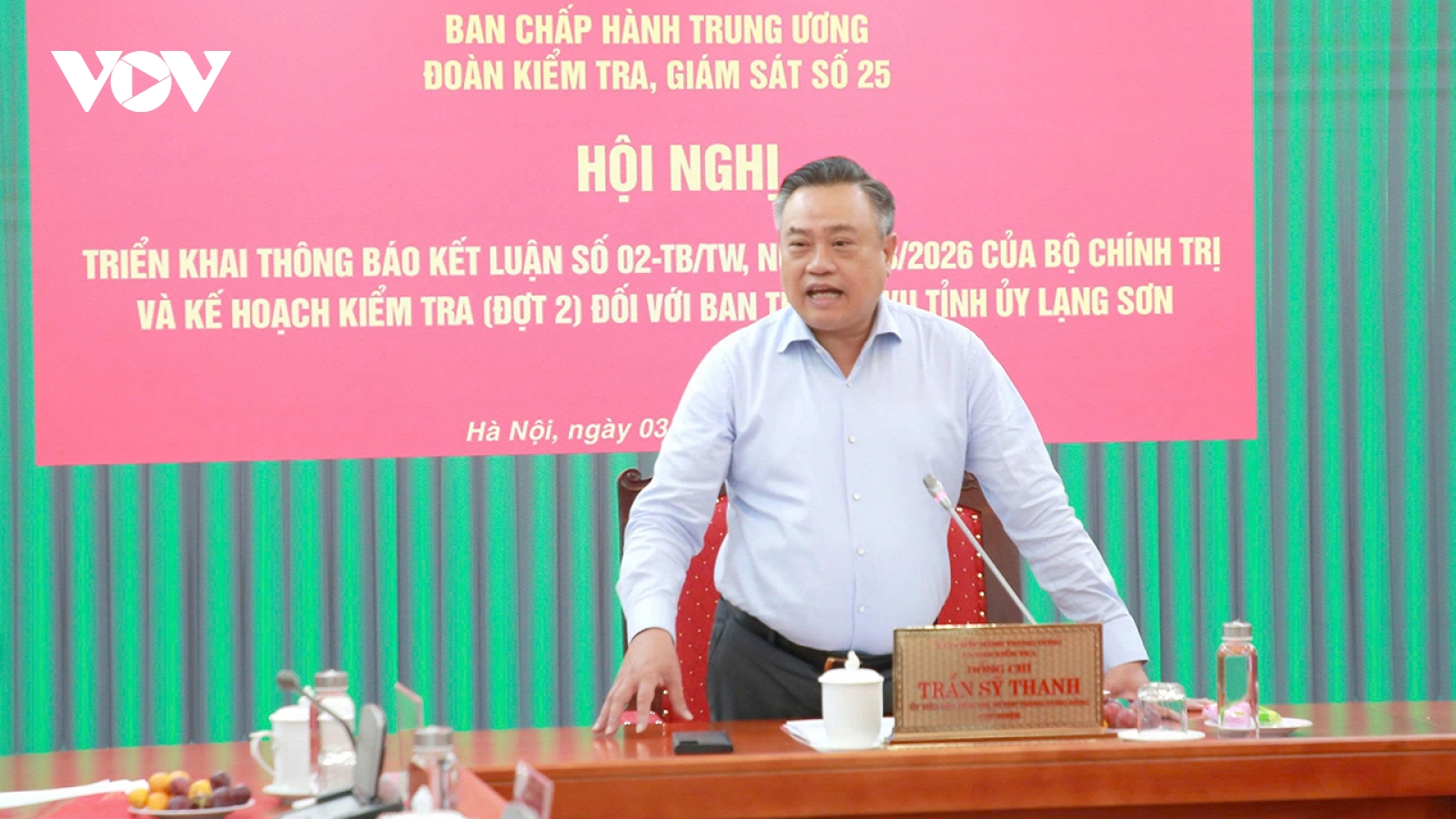 Thông báo Kết luận kiểm tra, giám sát với Ban Thường vụ Tỉnh uỷ Lạng Sơn