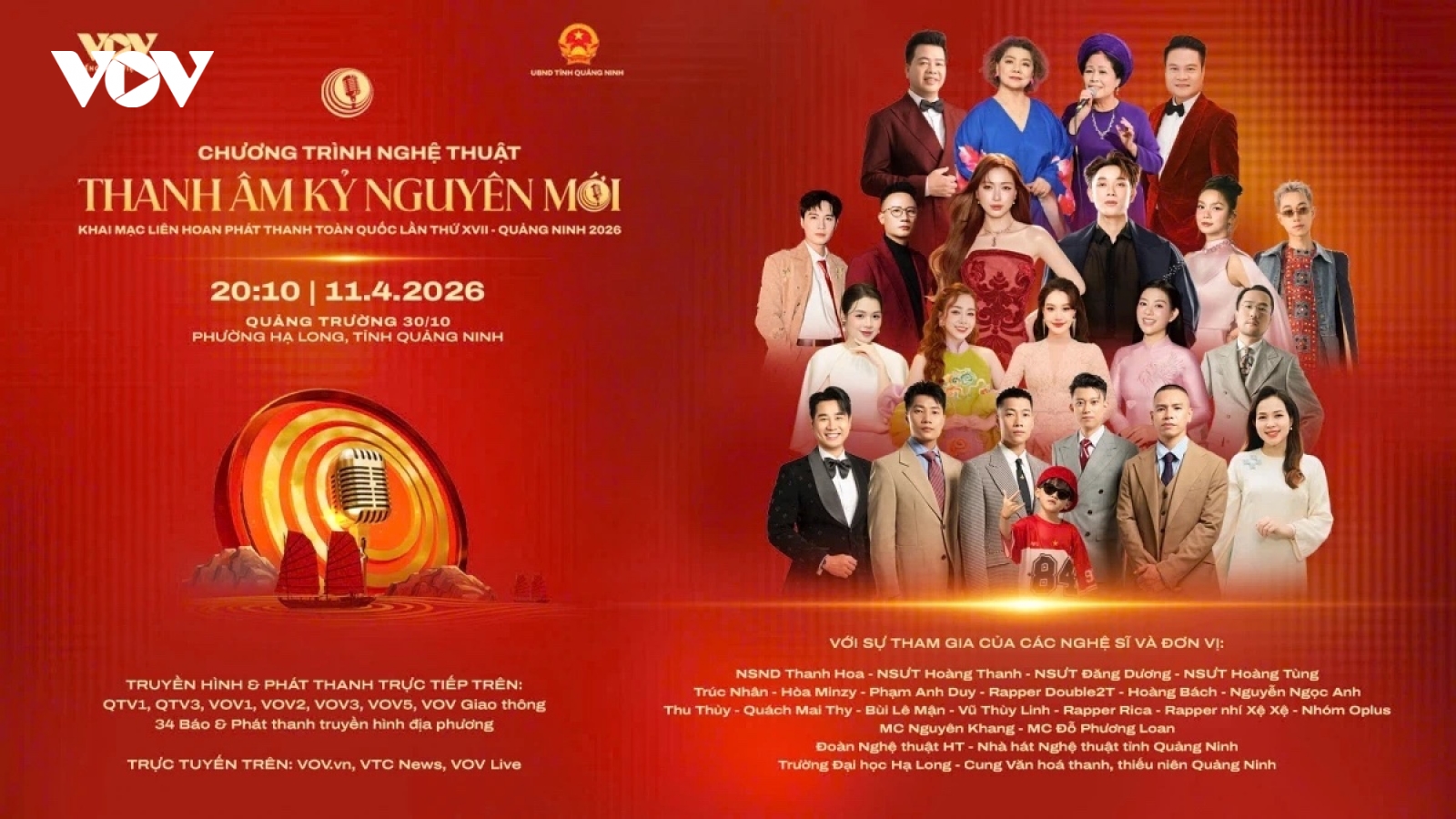 Dàn nghệ sĩ "cực hot" xuất hiện tại concert "Thanh âm kỷ nguyên mới"