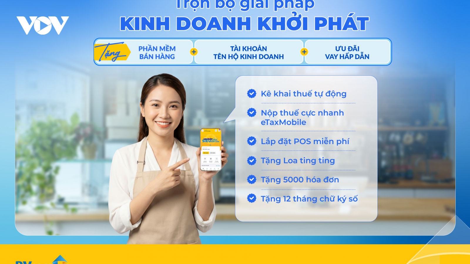PVcomBank cung cấp bộ giải pháp hỗ trợ Hộ kinh doanh chuẩn hóa tài khoản và thuế