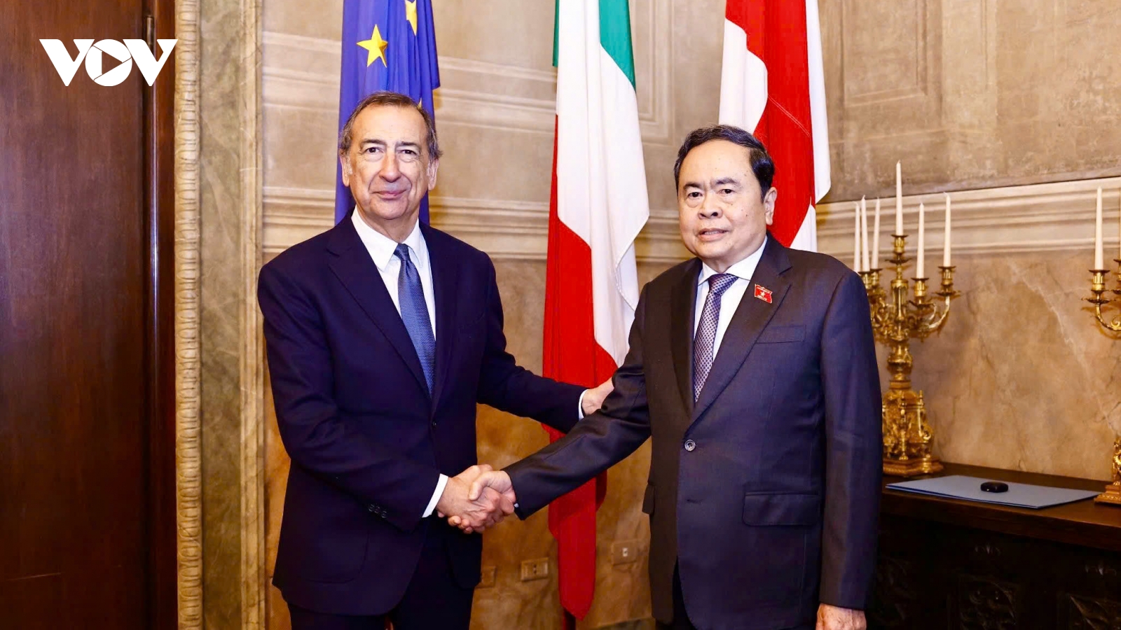 Chủ tịch Quốc hội Trần Thanh Mẫn tiếp Thị trưởng Thành phố Milan Giuseppe Sala