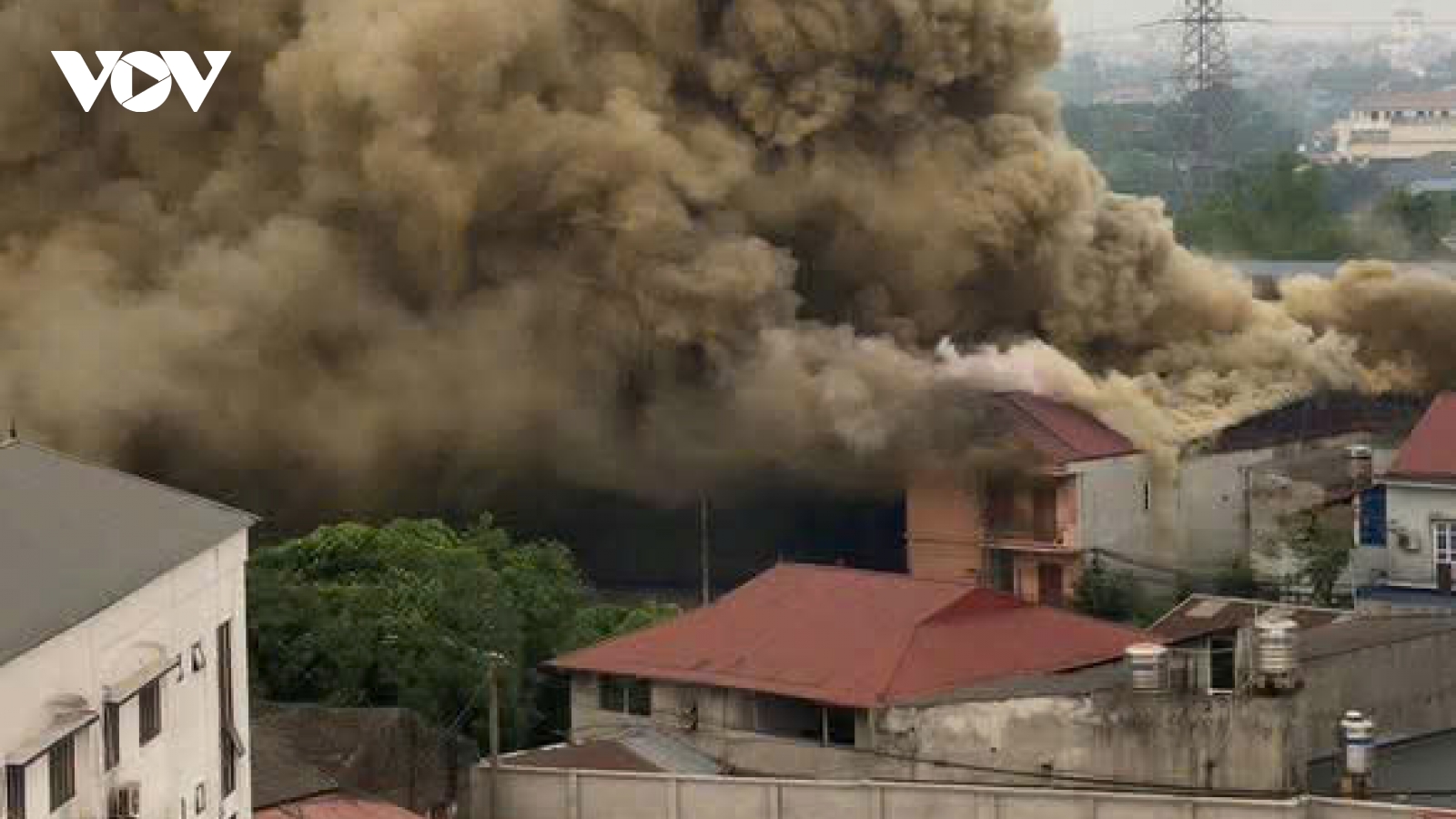 Cháy khu nhà trọ ở Thái Nguyên