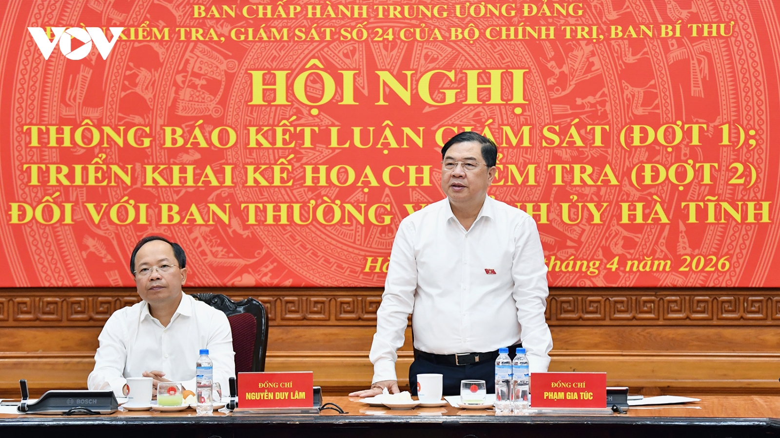 Thông báo kết luận giám sát đối với Ban Thường vụ Tỉnh ủy Hà Tĩnh