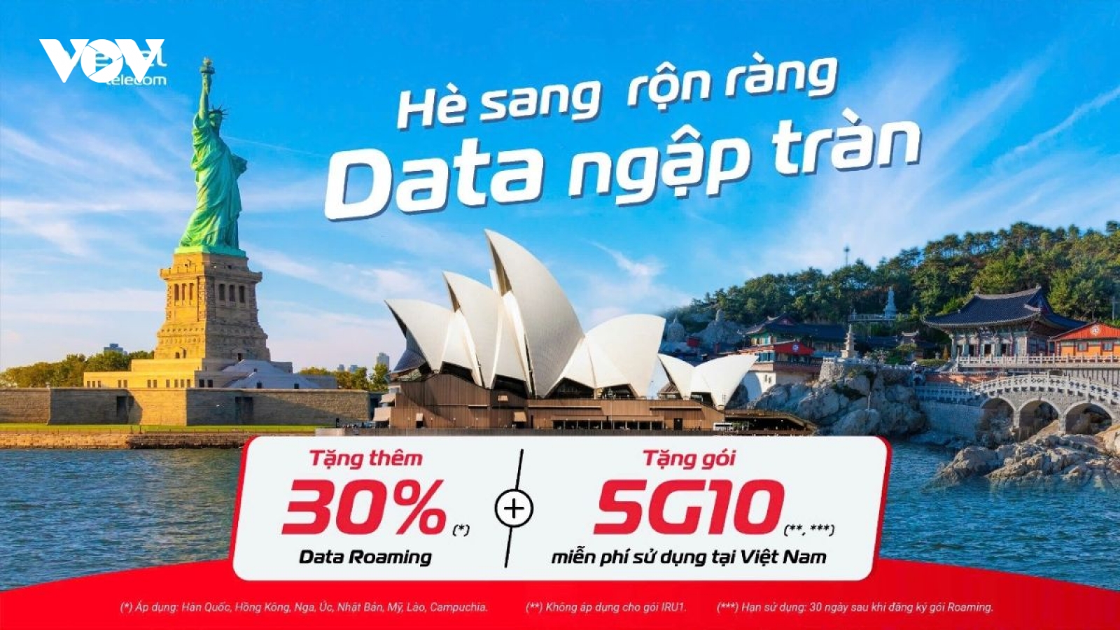 Viettel tặng ưu đãi kép Data Roaming và Data 5G trong nước