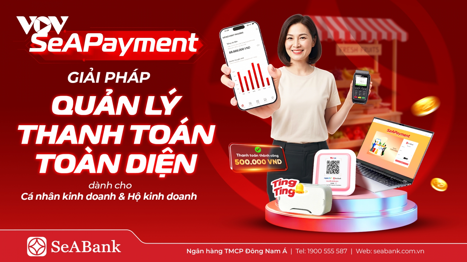 SeABank ra mắt SeAPayment giúp chủ shop kiểm soát dòng tiền theo thời gian thực