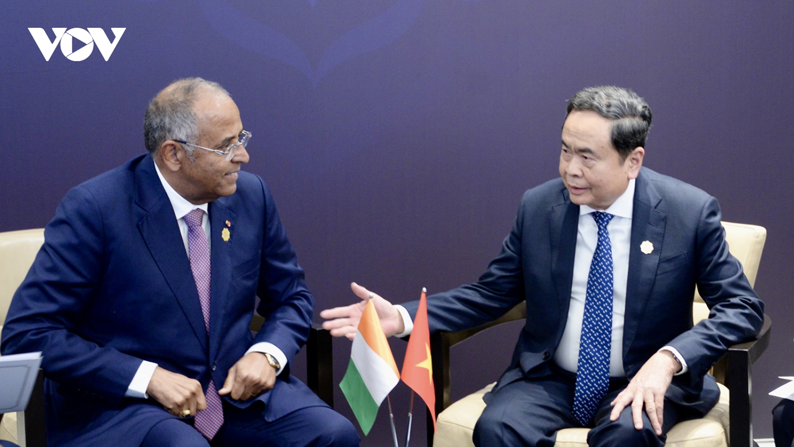 Chủ tịch Quốc hội Trần Thanh Mẫn gặp Chủ tịch Quốc hội Bờ Biển Ngà