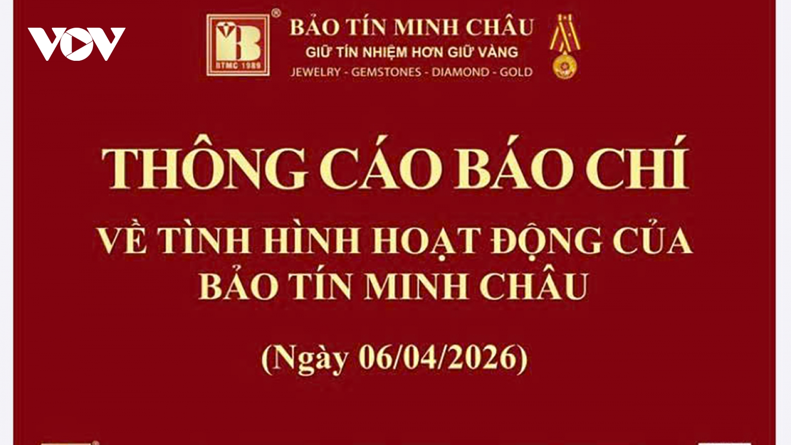 Bảo Tín Minh Châu thông tin về hoạt động và lãnh đạo công ty