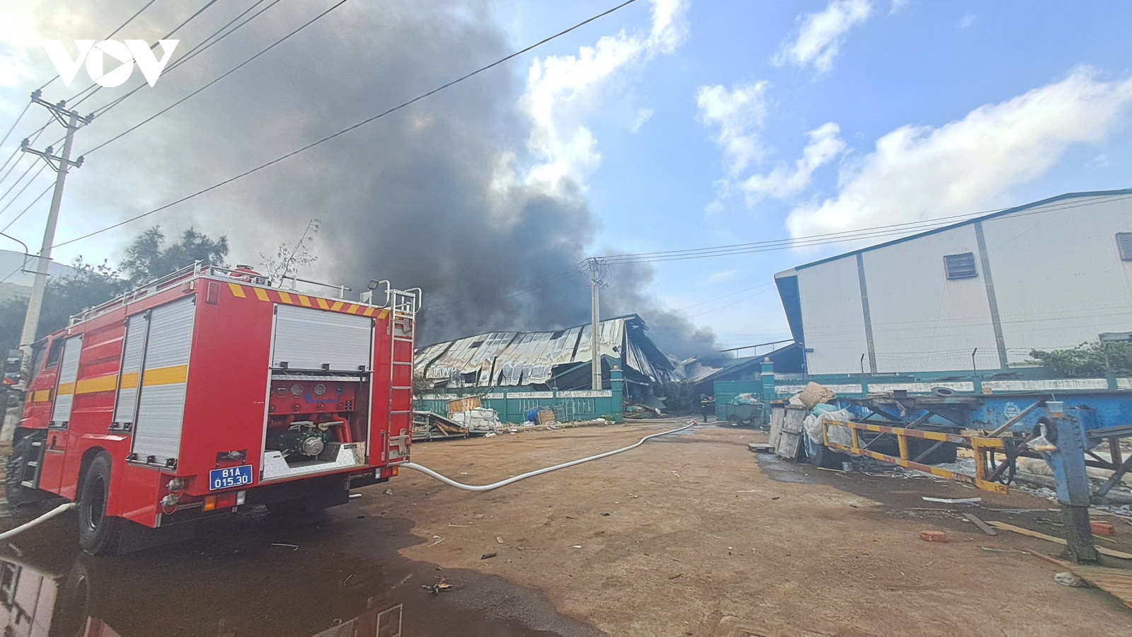 Kịp thời khống chế vụ cháy lớn tại Khu kinh tế Nhơn Hội, Gia Lai