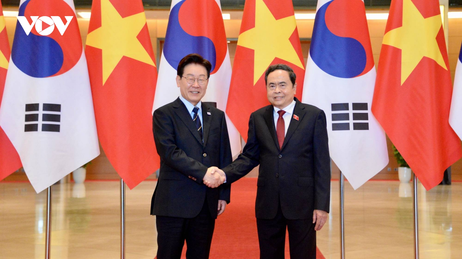 Chủ tịch Quốc hội Trần Thanh Mẫn hội kiến Tổng thống Hàn Quốc Lee Jae Myung