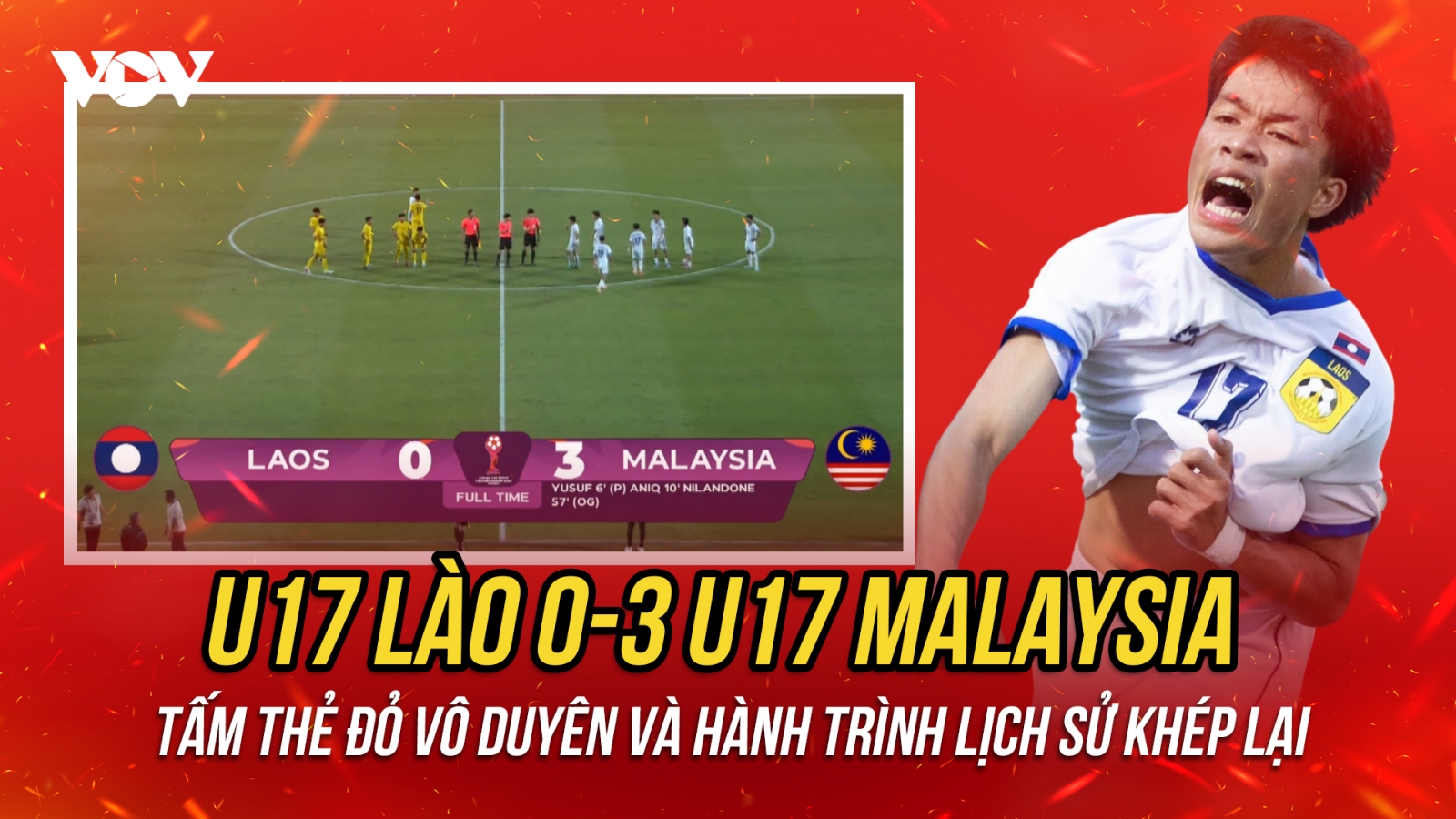U17 Malaysia vào chung kết U17 Đông Nam Á 2026 sau trận thắng đậm U17 Lào