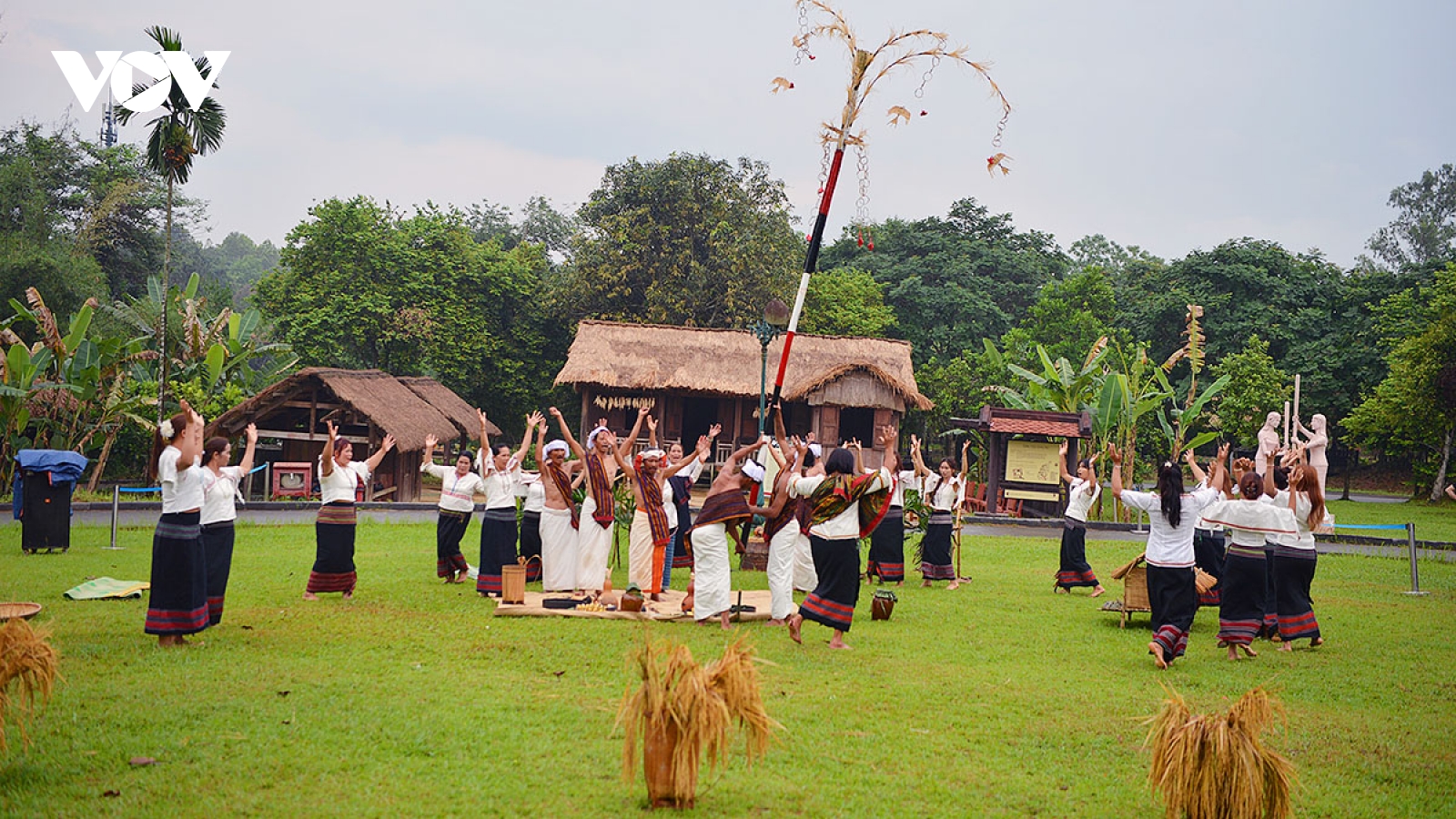 Lễ mừng lúa mới của người Chu Ru sống động giữa lòng Hà Nội