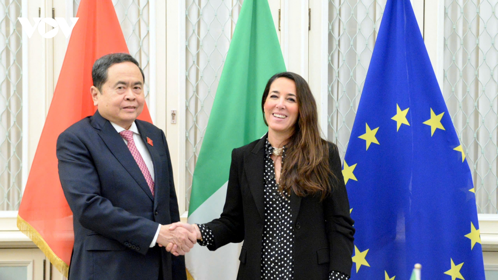 Chủ tịch Quốc hội Trần Thanh Mẫn gặp Phó Chủ tịch Thượng viện Italia