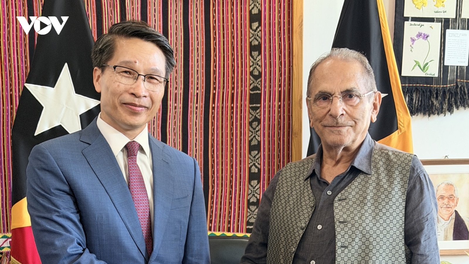 Đại biện Phạm Bình Đàm chào xã giao Tổng thống Timor-Leste Jose Ramos Horta