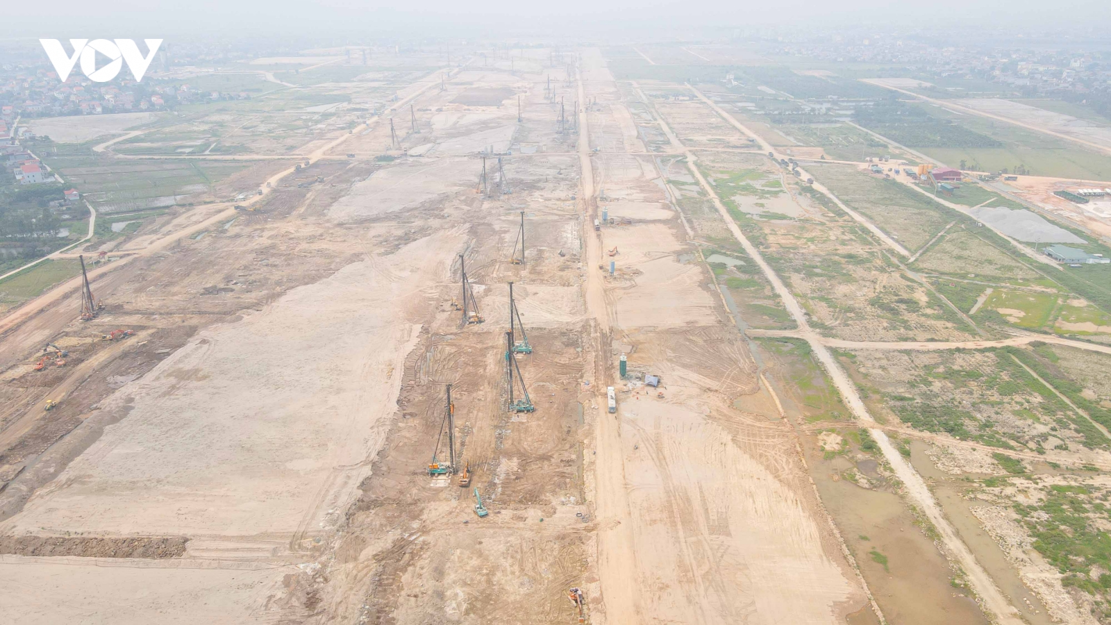 Cận cảnh hiện trạng đại công trường dự án sân bay Gia Bình ở Bắc Ninh