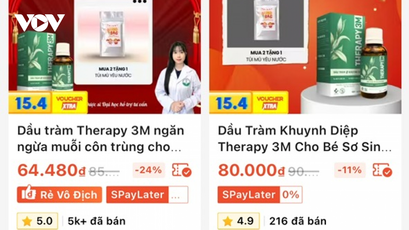Dầu tràm THERAPY 3M bị thu hồi do sai công thức nhưng vẫn bán tràn lan trên Shopee