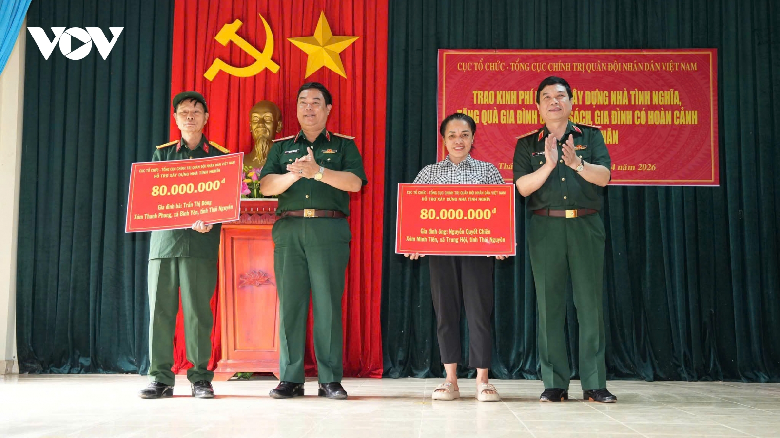 Cục Tổ chức, Tổng cục Chính trị QĐND Việt Nam tặng nhà tình nghĩa tại Thái Nguyên