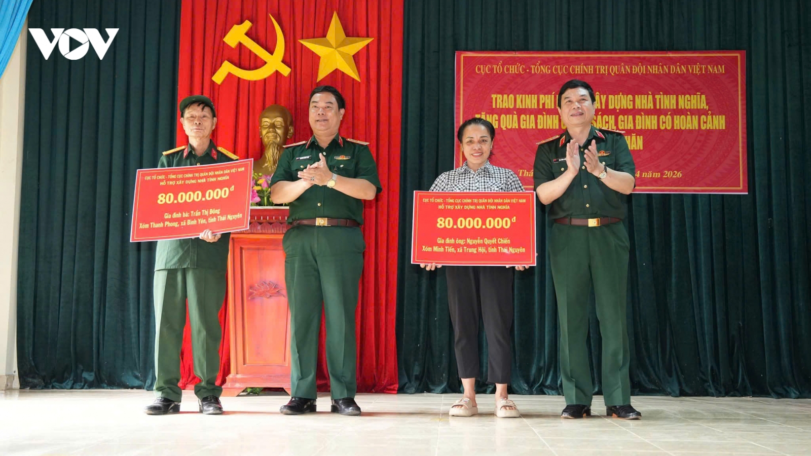 Cục Tổ chức, Tổng cục Chính trị QĐND Việt Nam tặng nhà tình nghĩa tại Thái Nguyên