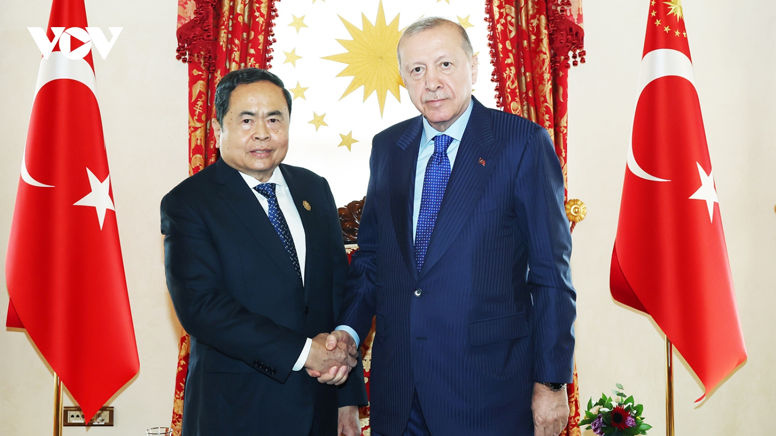 Chủ tịch Quốc hội Trần Thanh Mẫn hội kiến Tổng thống Thổ Nhĩ Kỳ Tayyip Erdogan