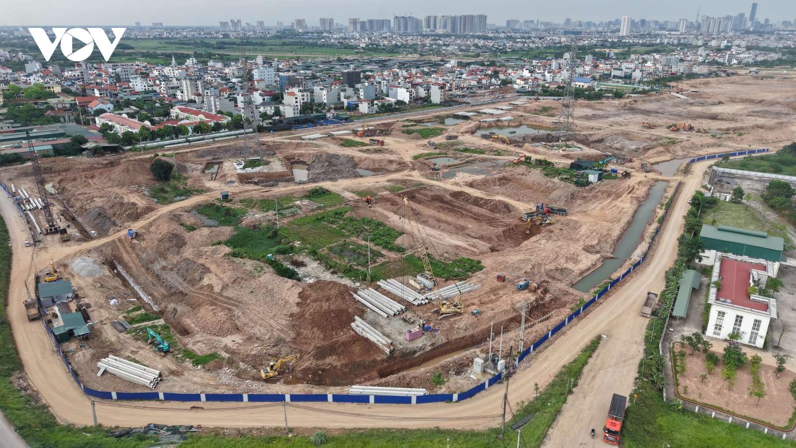 Hàng loạt hồ điều hòa phía Tây Hà Nội tăng tốc thi công, chống ngập mùa mưa 2026