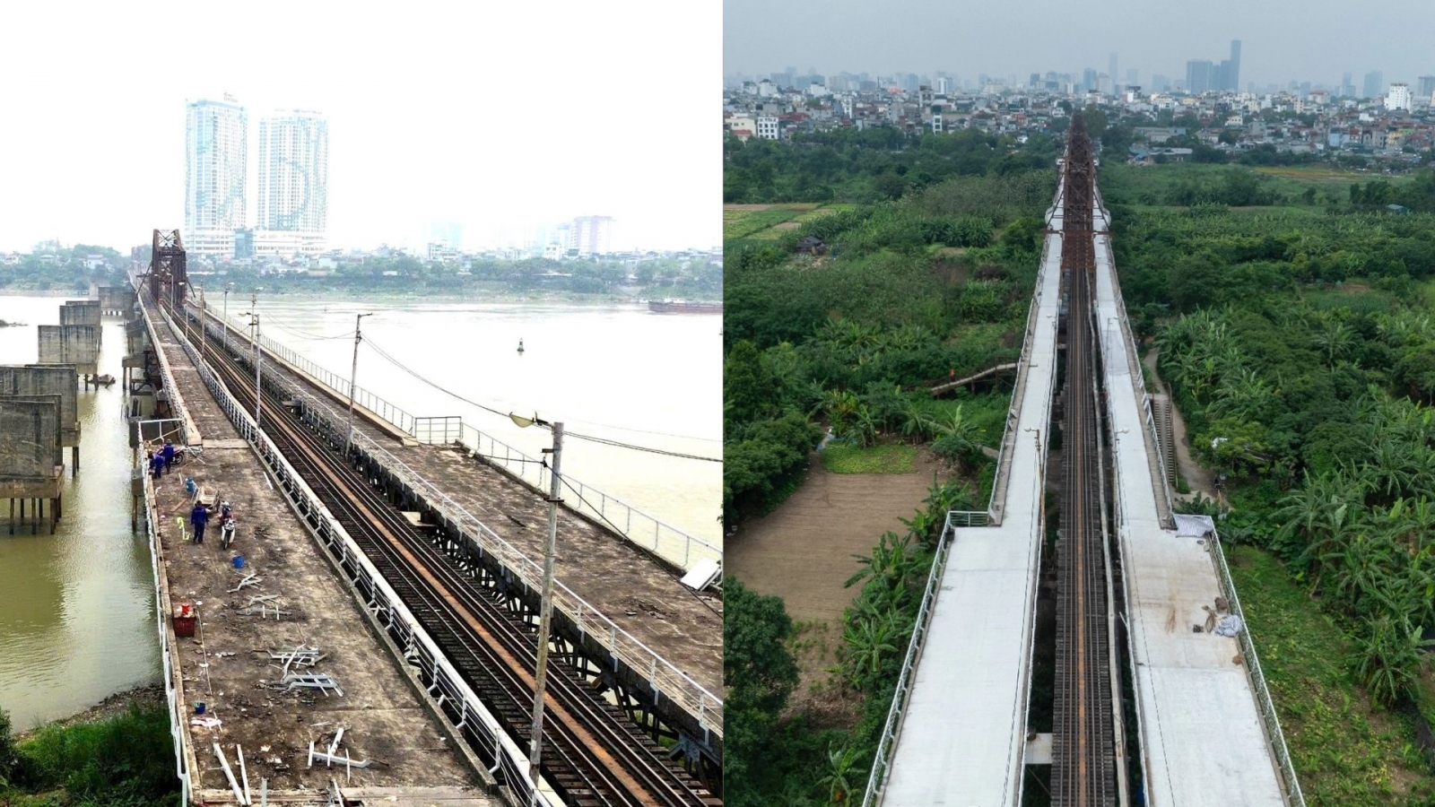 Cầu Long Biên "thay áo mới” sau gần 2 tháng tu sửa, sẵn sàng thông xe ngày 27/5