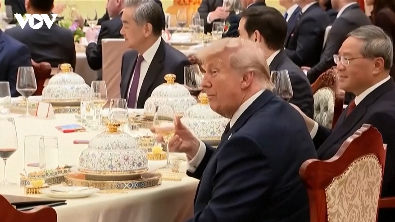 Cận cảnh quốc yến Trung Quốc chiêu đãi Tổng thống Mỹ Trump tại Bắc Kinh