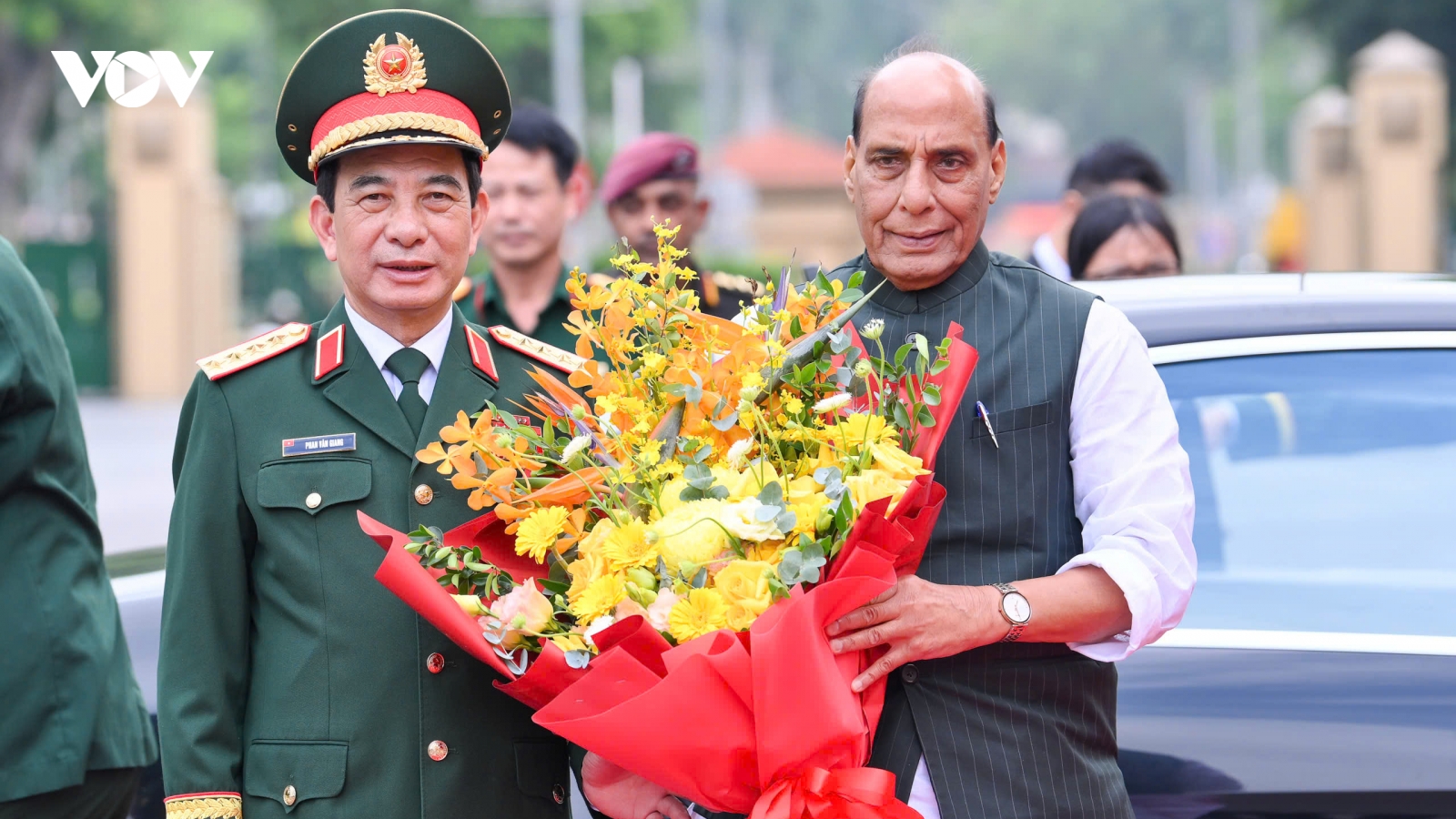Đại tướng Phan Văn Giang chủ trì lễ đón Bộ trưởng Bộ Quốc phòng Ấn Độ