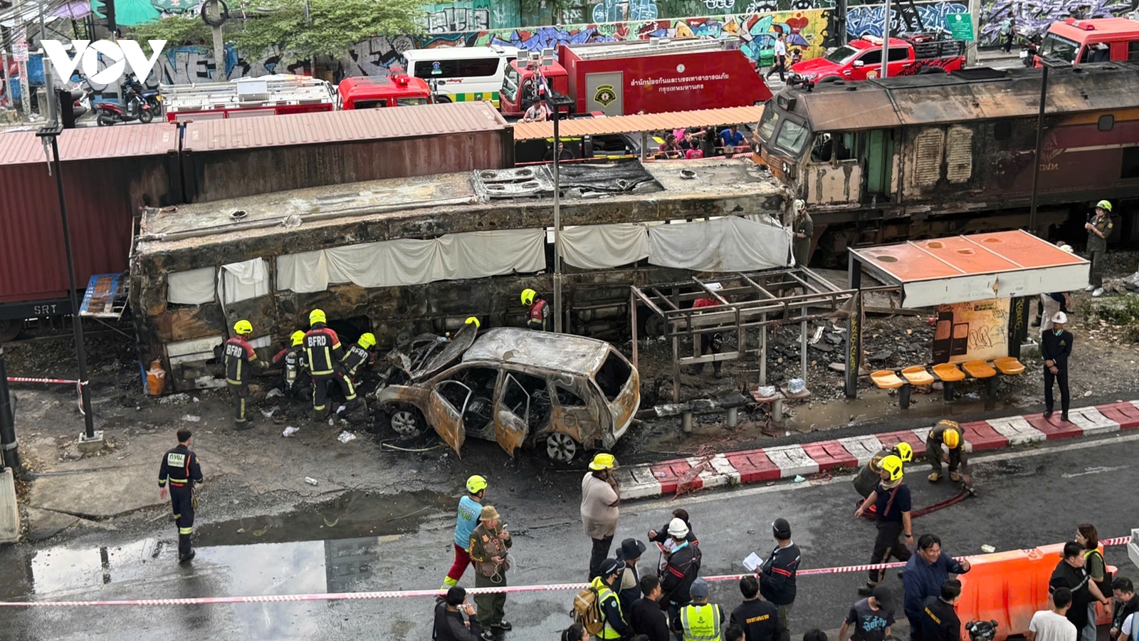 Thái Lan siết an toàn đường sắt sau vụ tai nạn tàu hỏa nghiêm trọng ở Bangkok