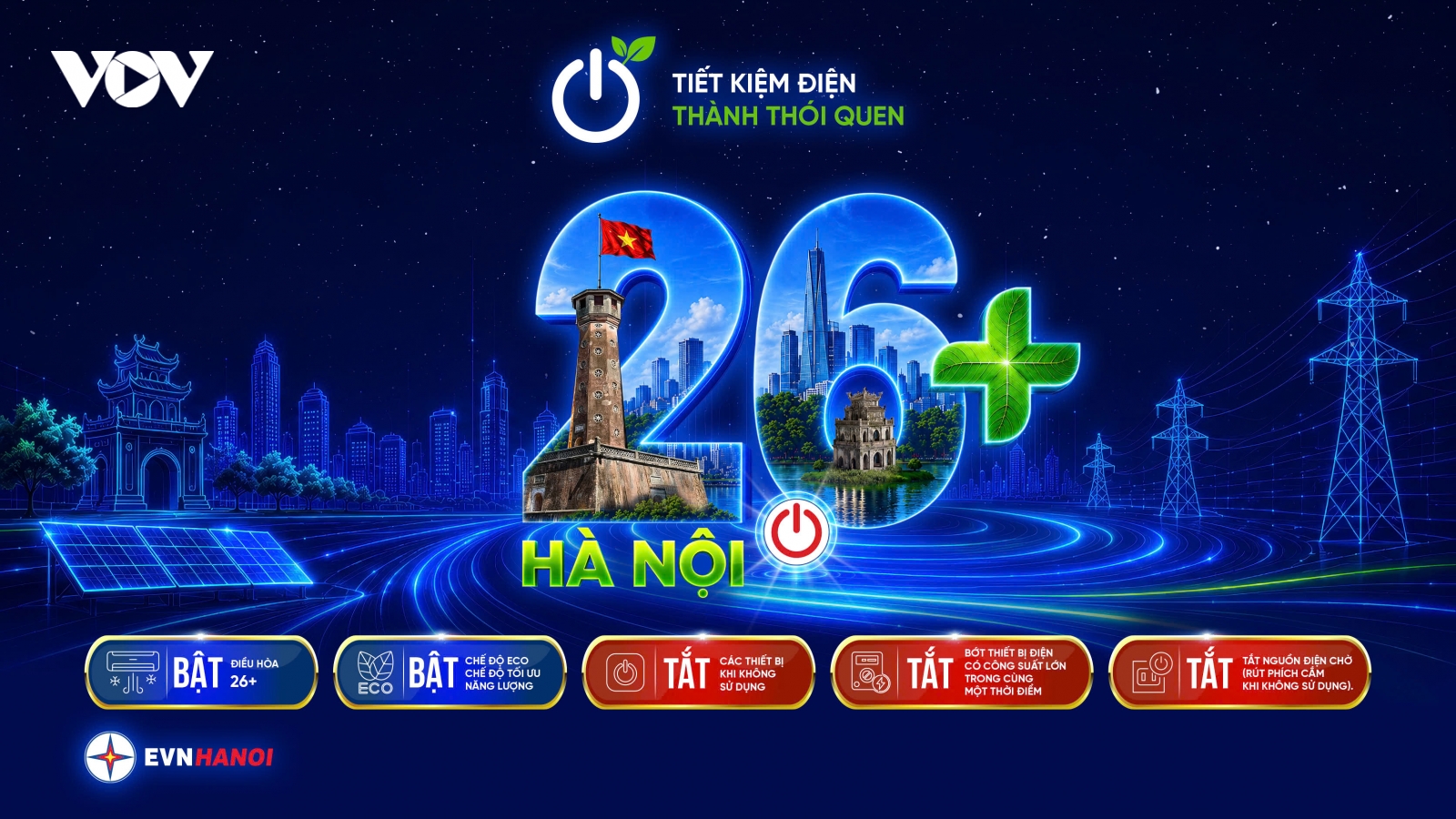 Tổng công ty Điện lực TP Hà Nội (EVNHANOI) phát động chiến dịch “Hà Nội 26+”