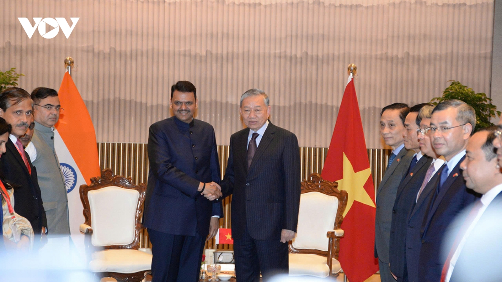 Tổng Bí thư, Chủ tịch nước Tô Lâm tiếp Thủ hiến bang Maharastra Devendra Fadnavis