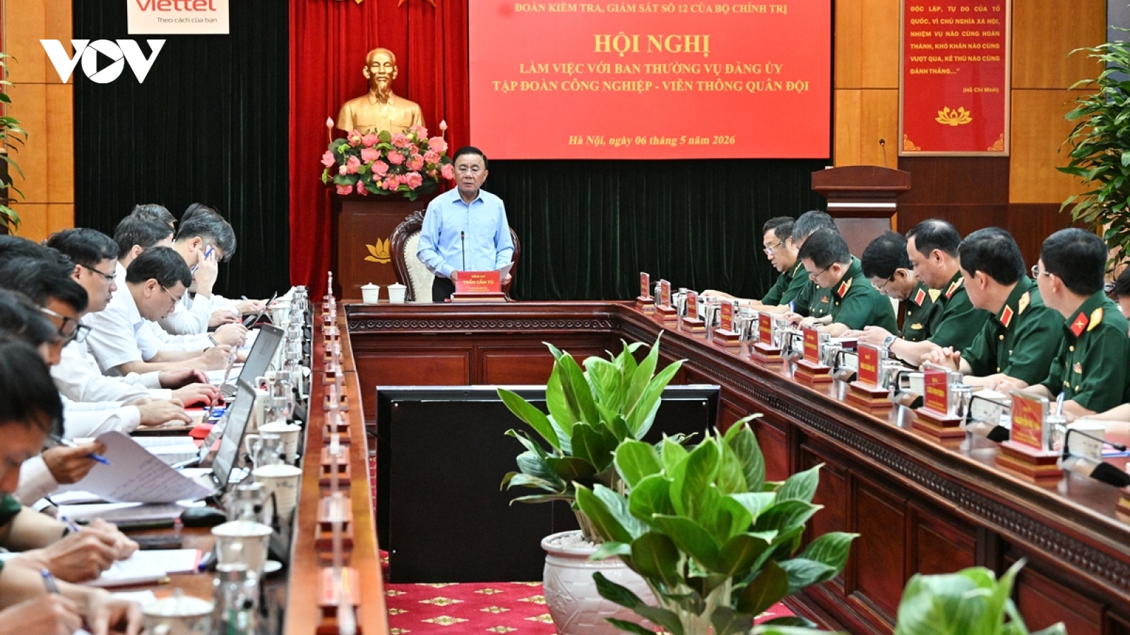 Đoàn kiểm tra của Bộ Chính trị, Ban Bí thư làm việc với Viettel