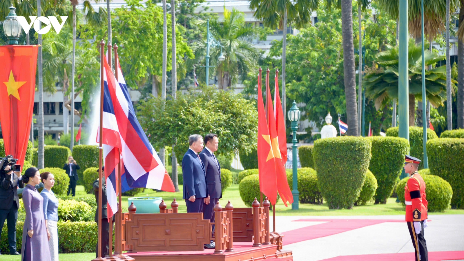 Thủ tướng Thái Lan chủ trì lễ đón trọng thể Tổng Bí thư, Chủ tịch nước Tô Lâm và Phu nhân