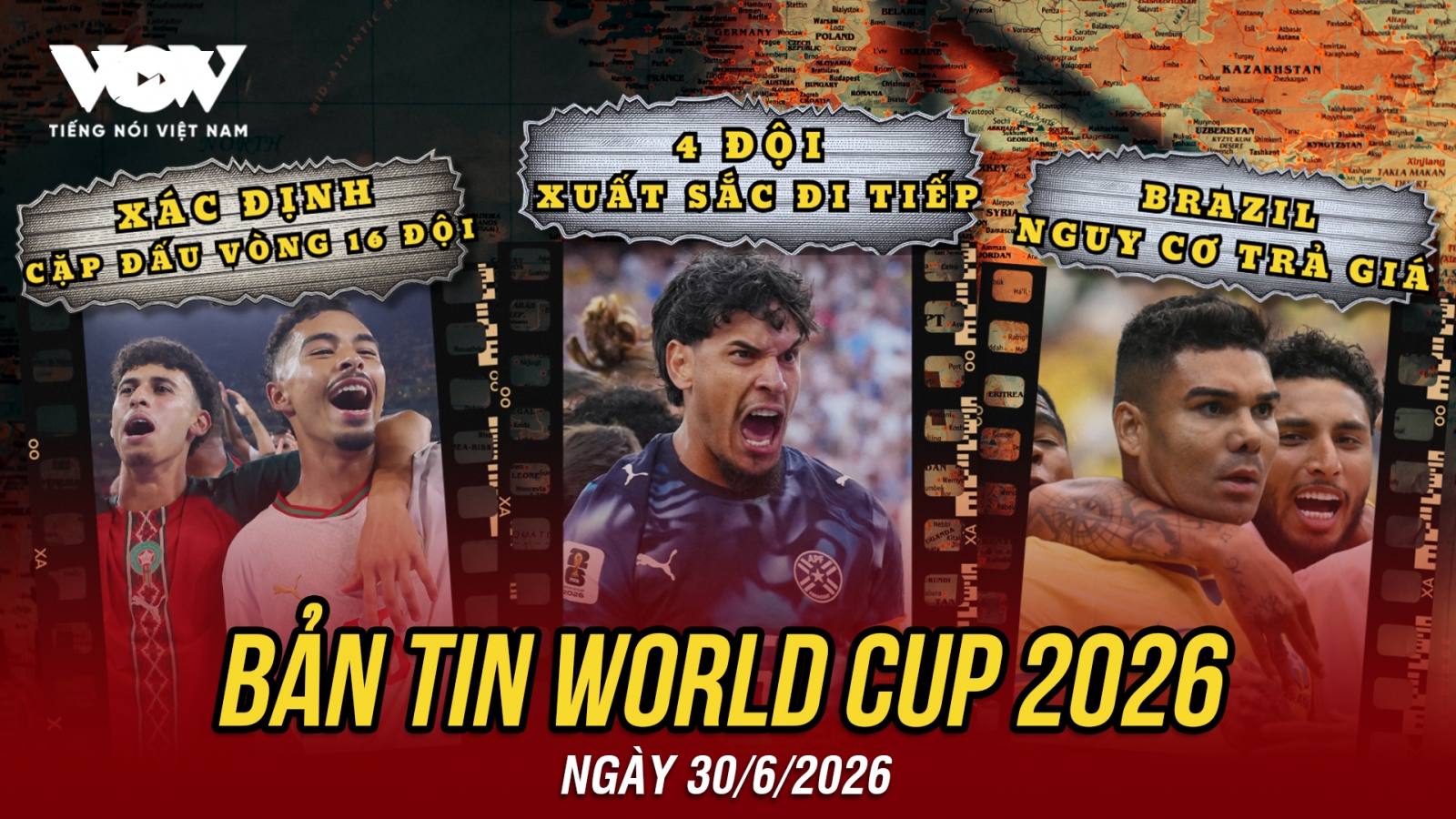 Bản tin World Cup 2026 hôm nay 30-6: Bốn đội đi tiếp, Brazil nguy cơ trả giá đắt