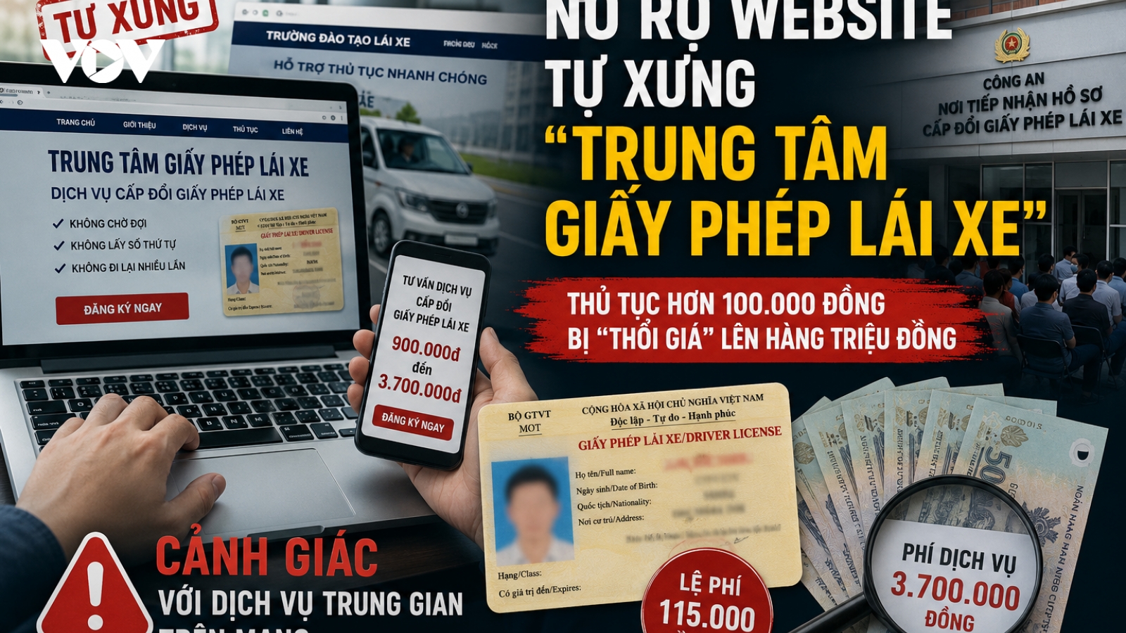 TP.HCM: Cò dịch vụ cấp đổi giấy phép lái xe online lộng hành
