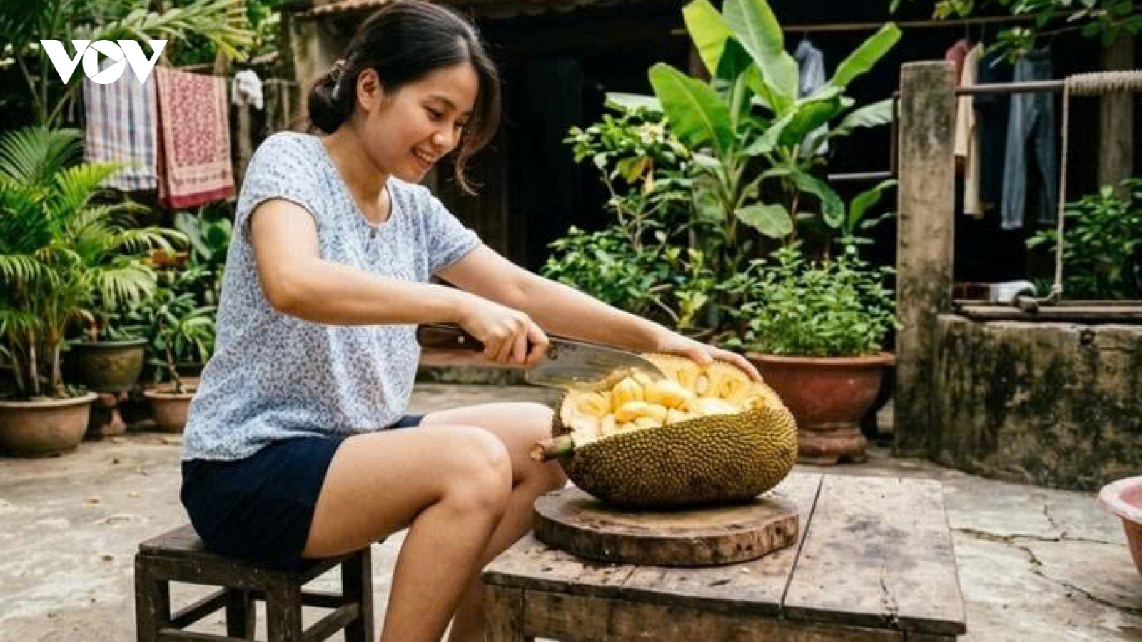 Mẹo bổ mít không dính nhựa vào dao
