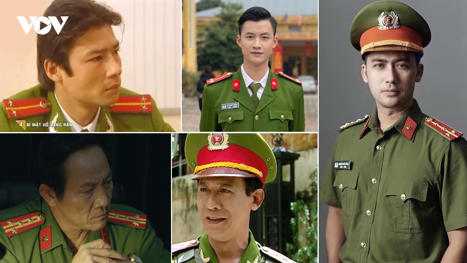 Loạt nam diễn viên nổi tiếng với vai công an trên phim giờ vàng VTV