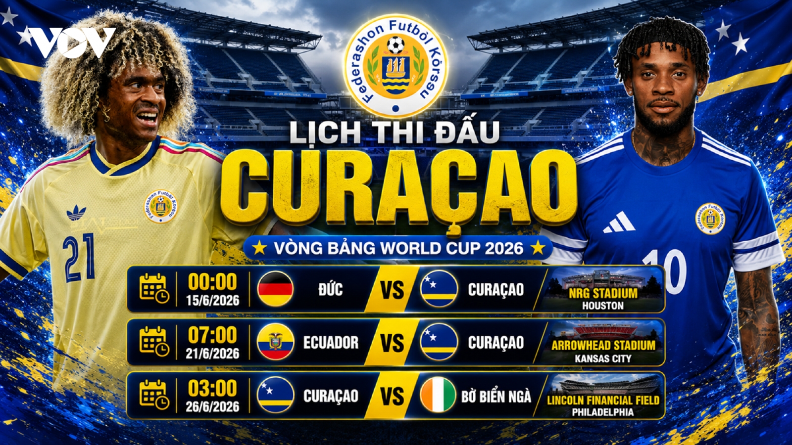 Lịch thi đấu World Cup 2026 của Curacao: Tân binh ra mắt đấu trường thế giới