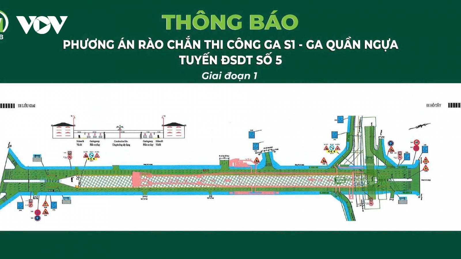 Hôm nay (18/6) Hà Nội bắt đầu rào chắn đường Văn Cao thi công tuyến Metro số 5