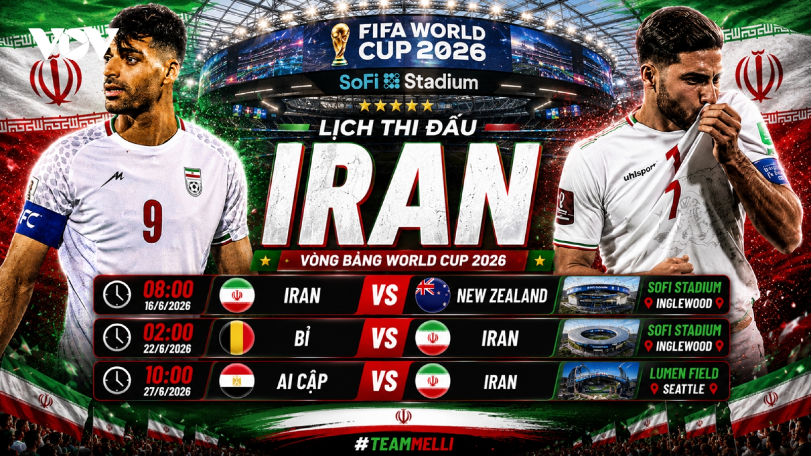 Lịch thi đấu World Cup 2026 của Iran: Đội bóng châu Á vượt khó?