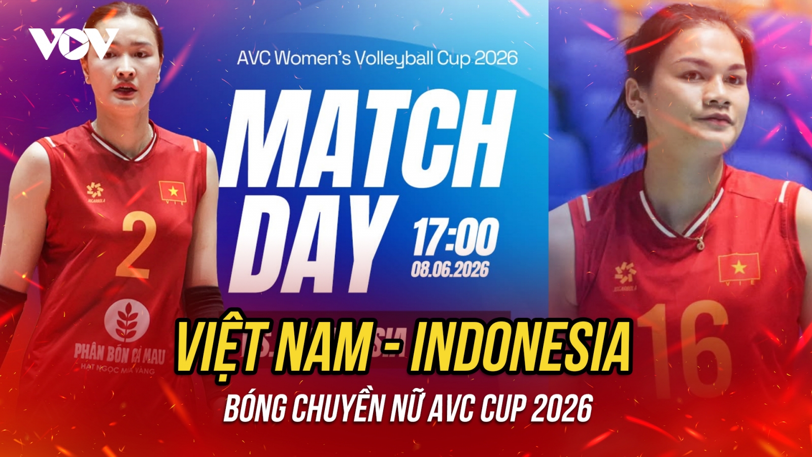 Xem trực tiếp bóng chuyền nữ Việt Nam vs Indonesia AVC Cup 2026 ở đâu?