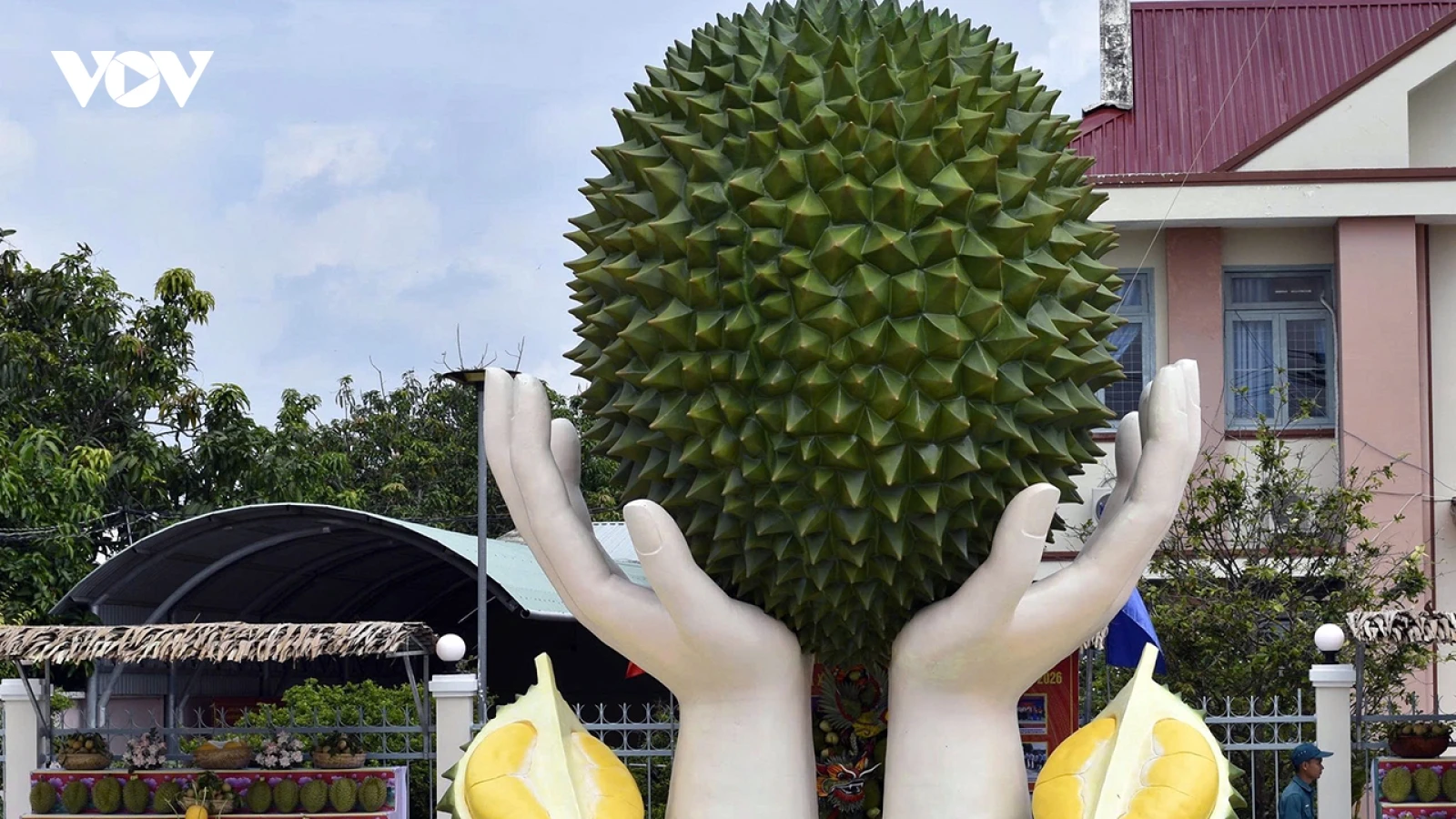 Đồng Tháp ra mắt công trình biểu tượng trái sầu riêng Ngũ Hiệp