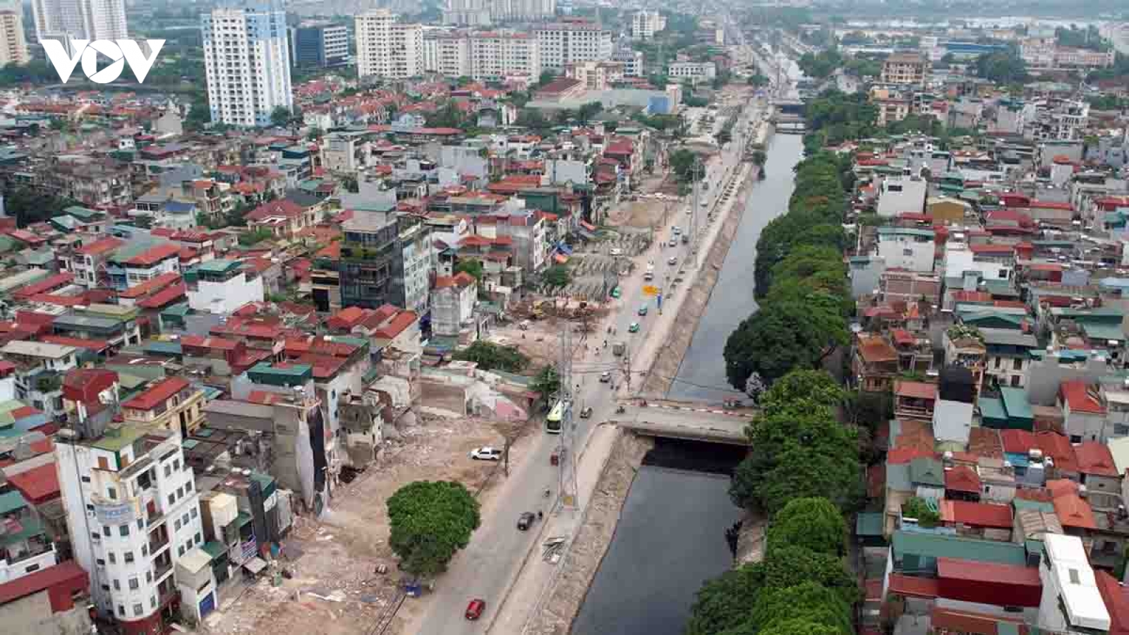 Hình ảnh mới nhất đường Tam Trinh, Hà Nội sau khi gỡ nút thắt giải phóng mặt bằng