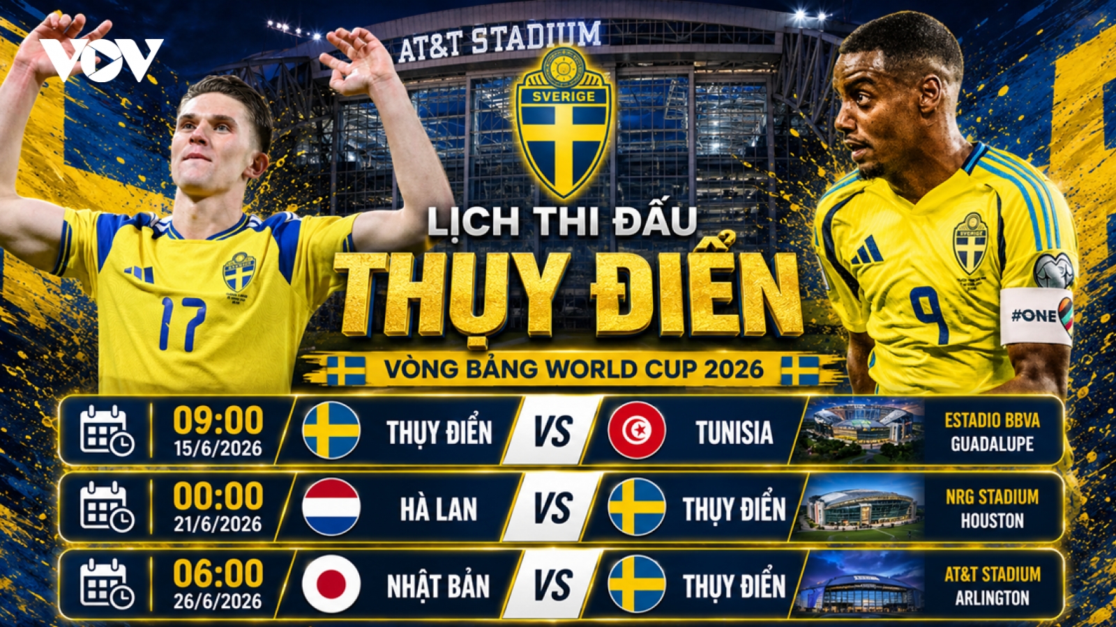 Lịch thi đấu World Cup 2026 của Thụy Điển: Cơ hội nào cho đội bóng Bắc Âu?