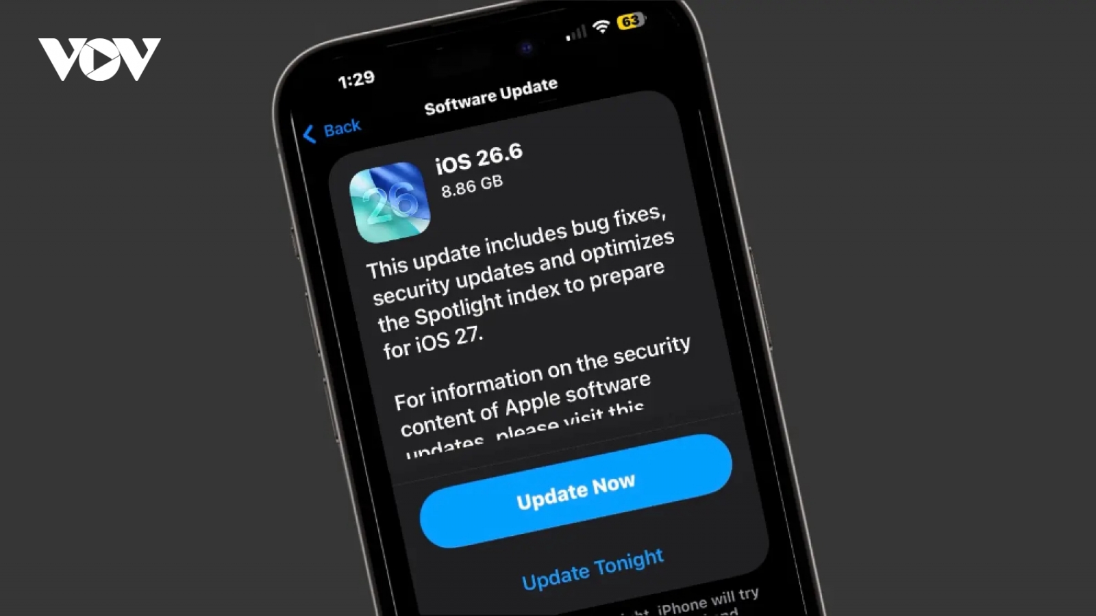 Apple khuyến nghị cập nhật iOS 26.6 để tăng cường bảo mật thiết bị