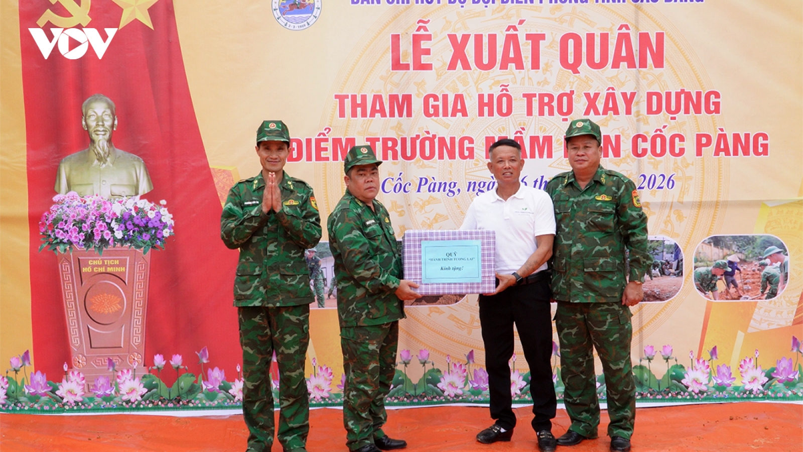 Biên phòng Cao Bằng hỗ trợ xây dựng điểm trường vùng biên