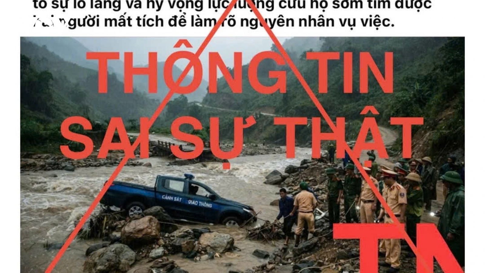 Công an Lào Cai bác bỏ thông tin xe công vụ gặp nạn khiến 2 cán bộ mất tích