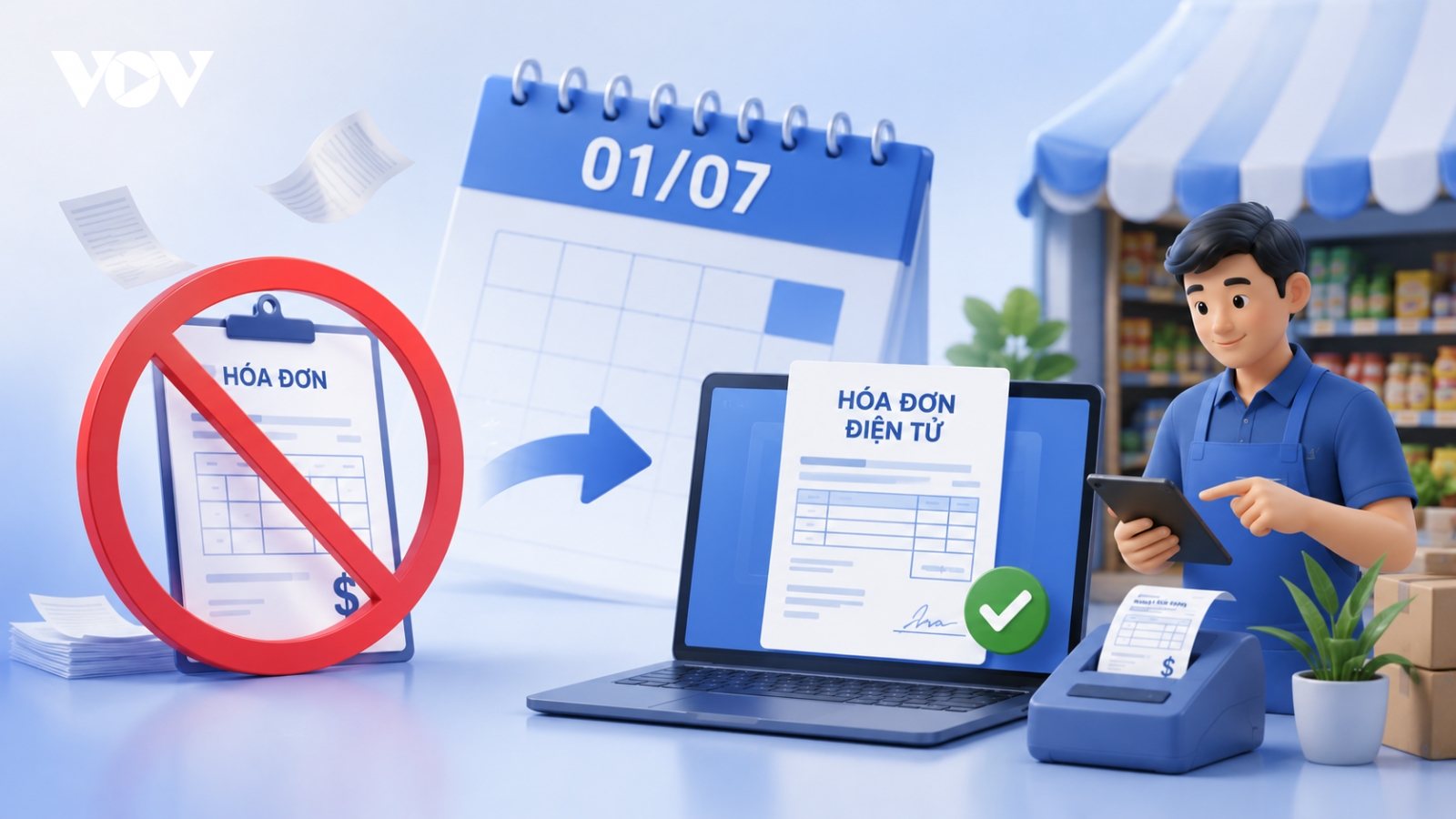 Nhiều trường hợp không phải sử dụng hóa đơn điện tử từ ngày 1/7