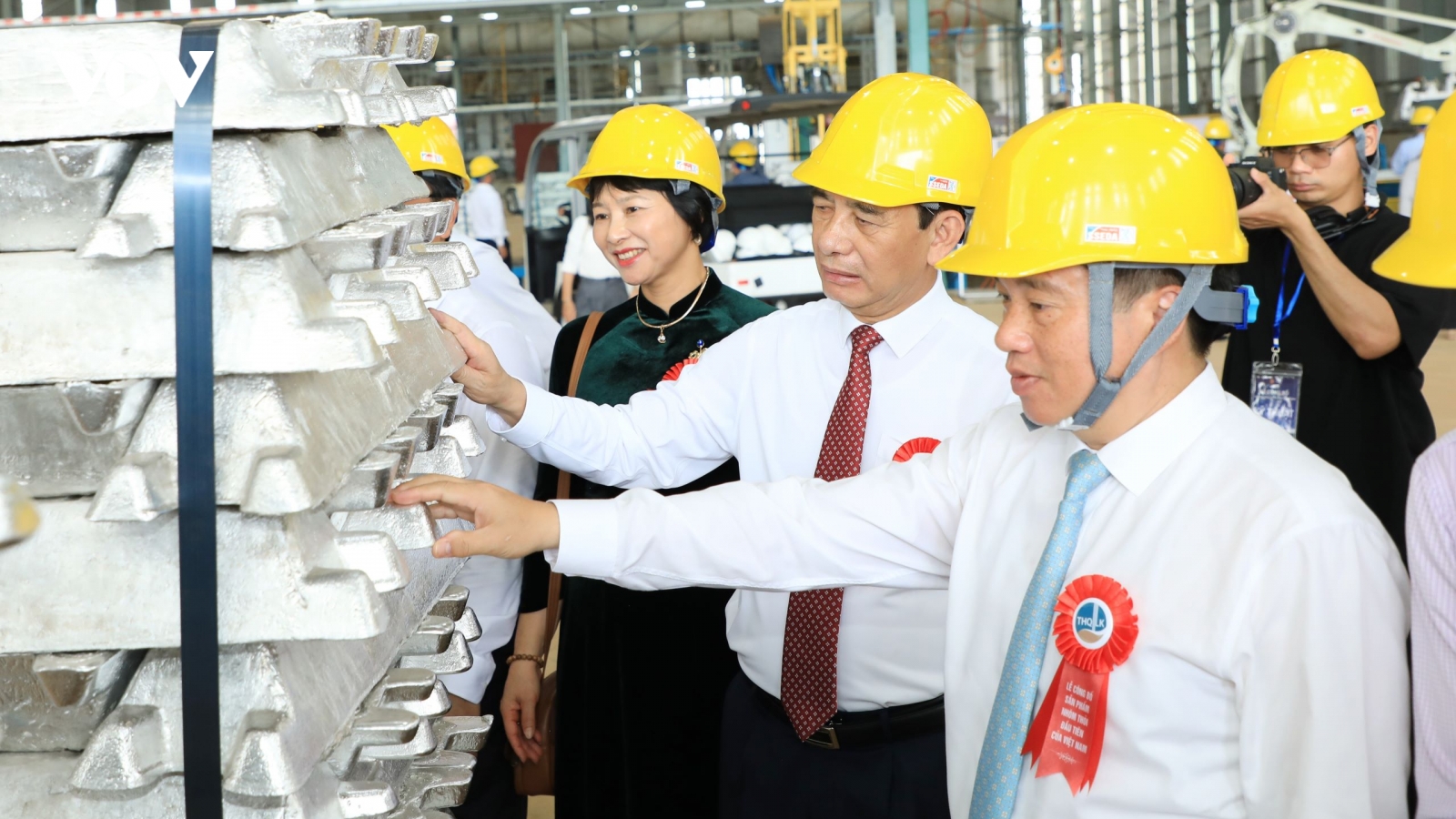 Đại tướng Phan Văn Giang dự lễ công bố sản phẩm nhôm thỏi đầu tiên sản xuất tại VN
