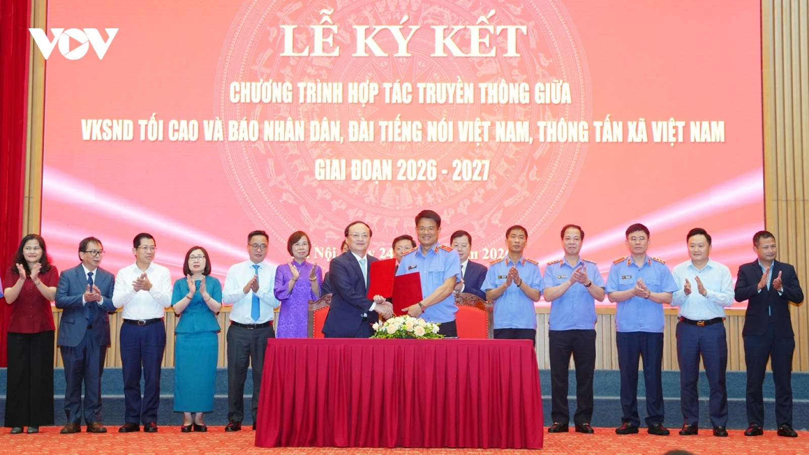 VOV, TTXVN, Báo Nhân dân ký kết hợp tác truyền thông với Viện KSND tối cao