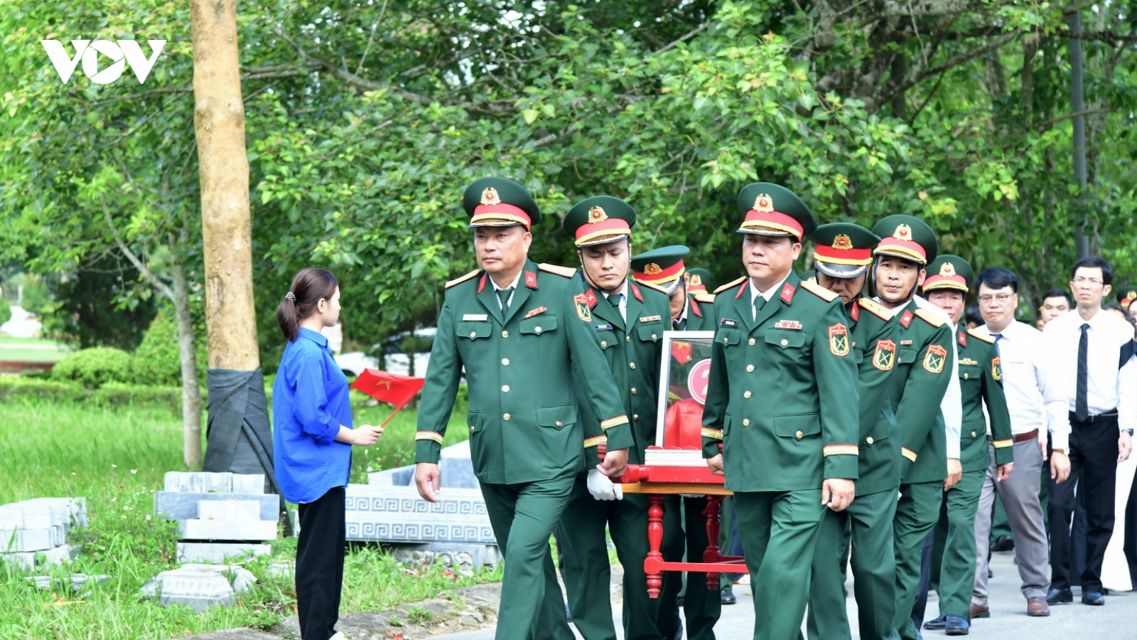 Quảng Trị tổ chức Lễ viếng, truy điệu và an táng 2 hài cốt liệt sĩ