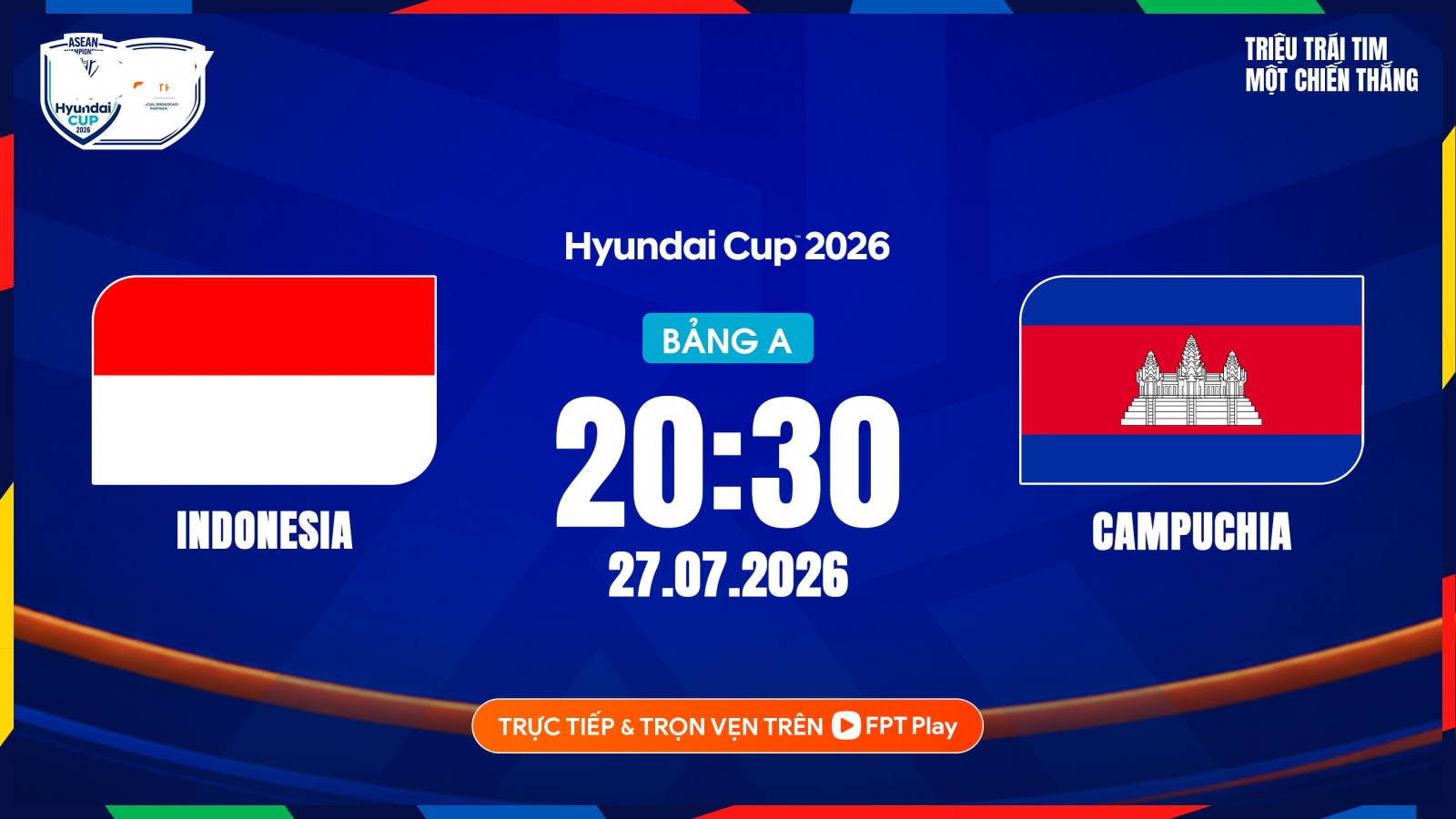 Lịch sử đối đầu Indonesia vs Campuchia trước màn so tài ở ASEAN Cup 2026