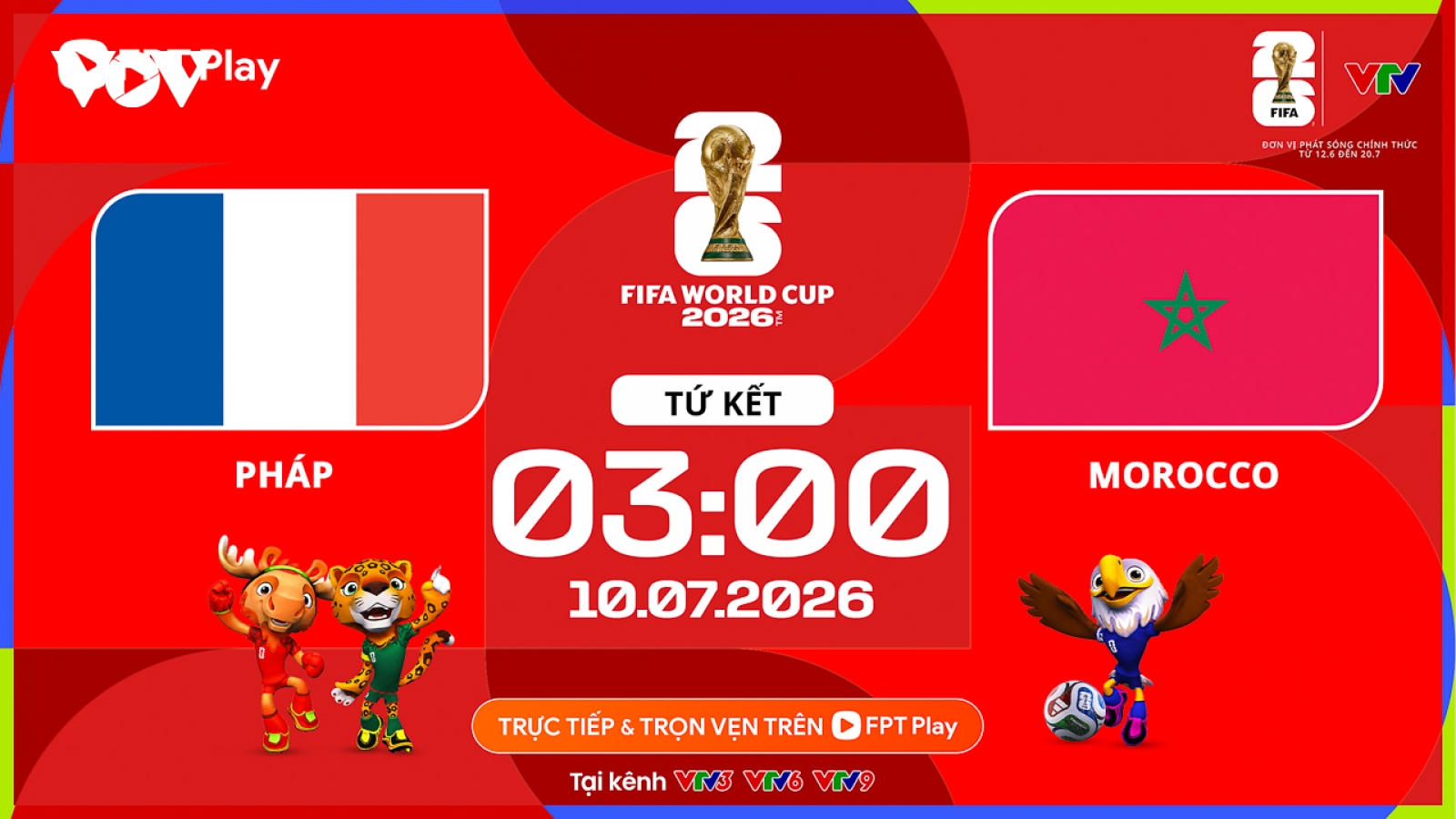 Link xem trực tiếp Pháp vs Morocco World Cup 2026 hôm nay trên VTV Go